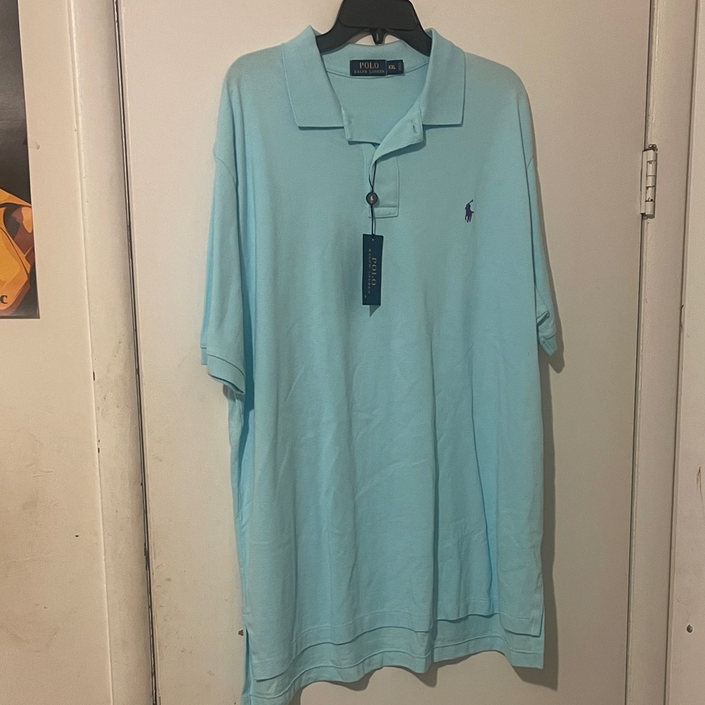 Polo by Ralph Lauren Men's Polo Shirt in Light Aqua